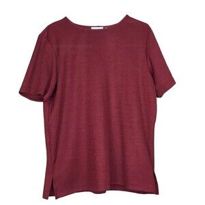 Vintage Cape Cod Sportswear Large Shirt Top Red / Maroon Stretch Short Sleeve